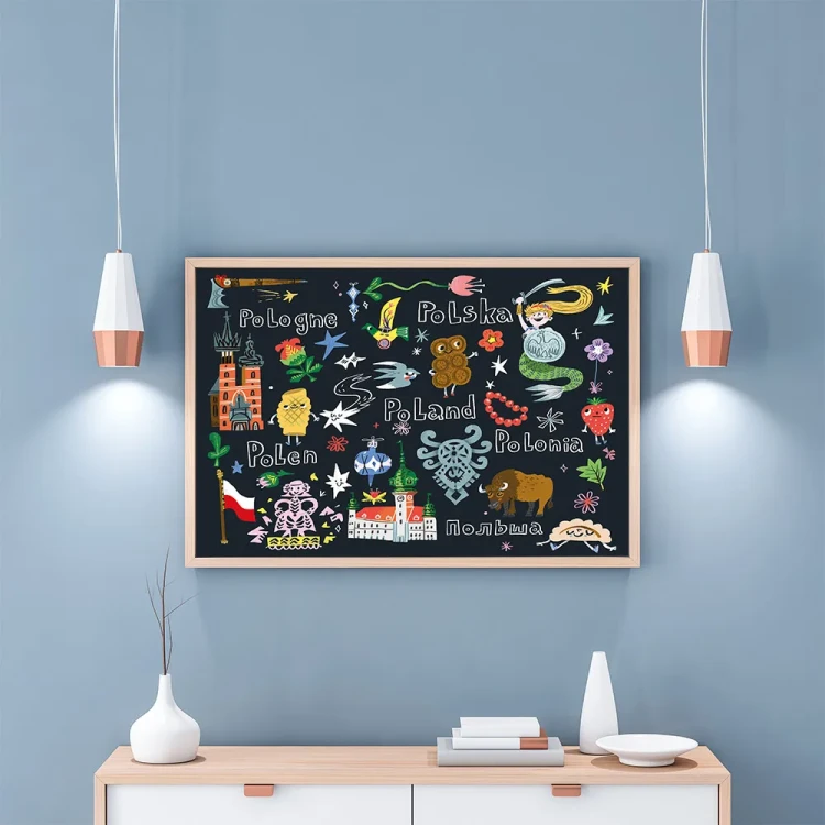 Plakat Pocztowka z Polski mockup