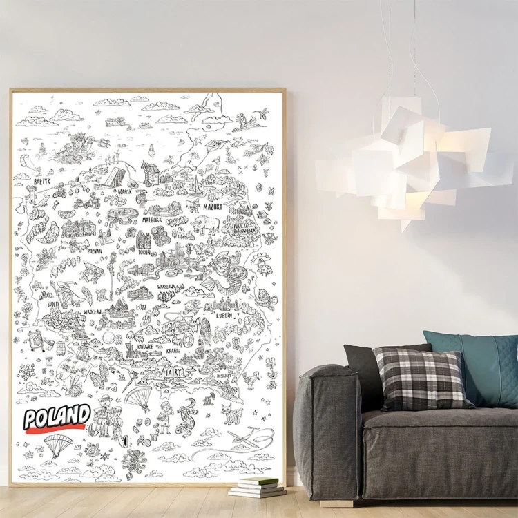 Plakat Kolorowanka Polska mockup