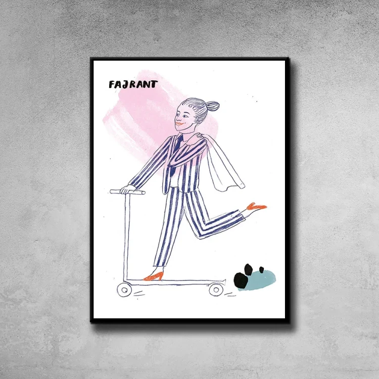 Plakat Fajrant tło ściana szary beton