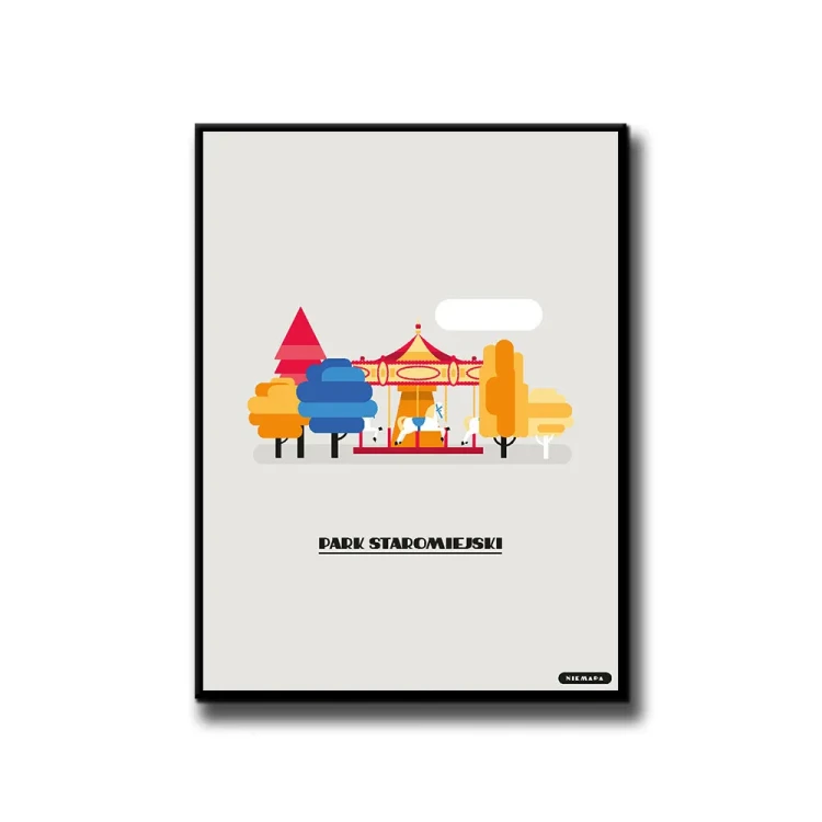 Plakat Park Staromiejski białe tło