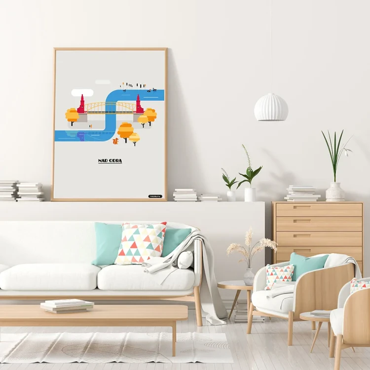Plakat Nad Odrą mockup