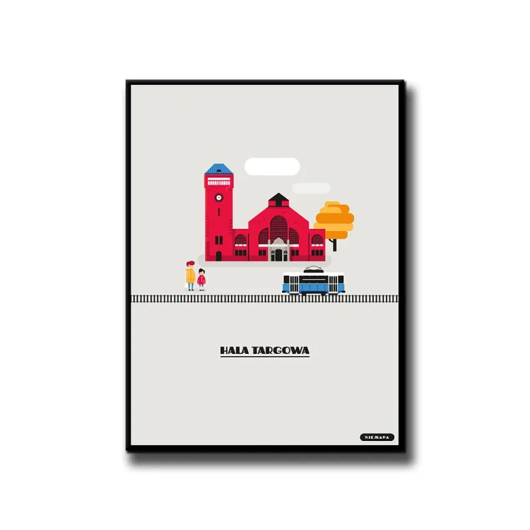 Plakat Hala Targowa białe tło