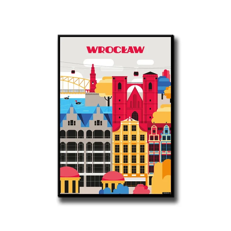 Plakat Wrocław białe tło