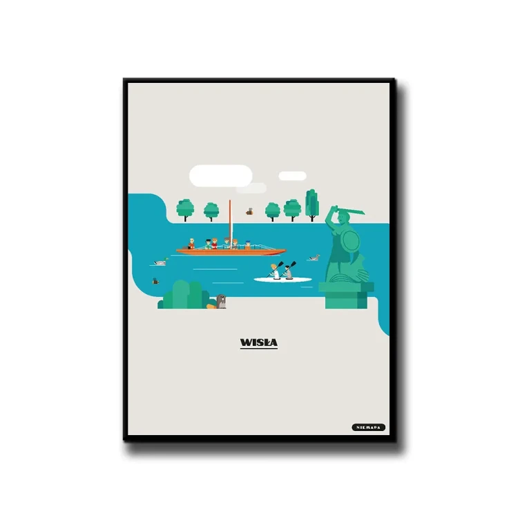 Plakat Wisla białe tło