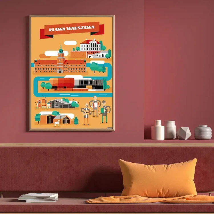 Plakat Klawa Warszawa mockup