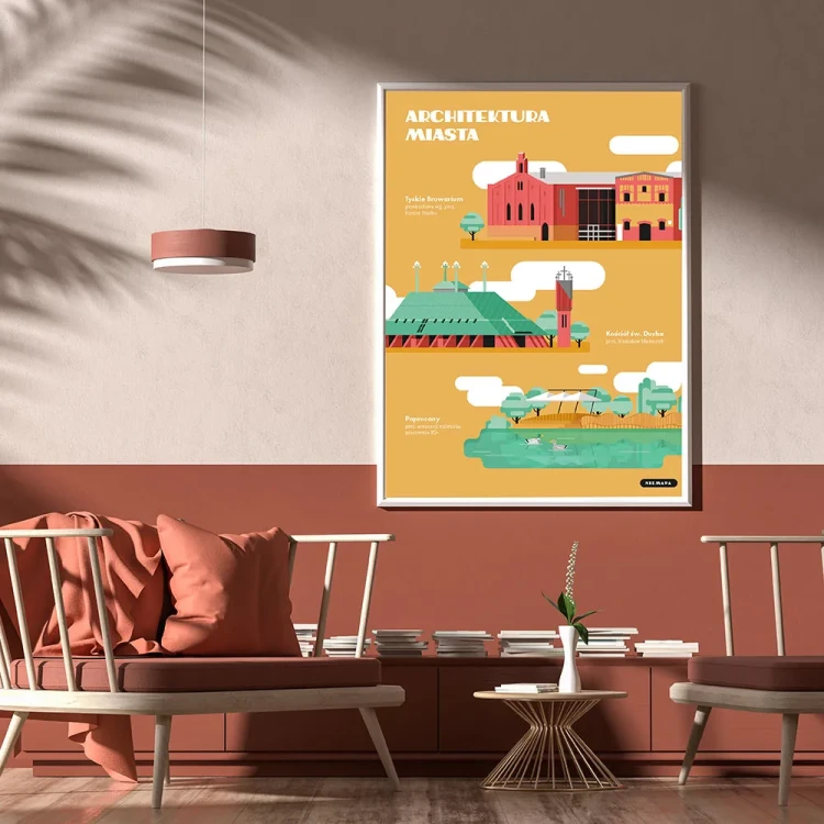 Plakat Architektura Miasta Tychy mockup
