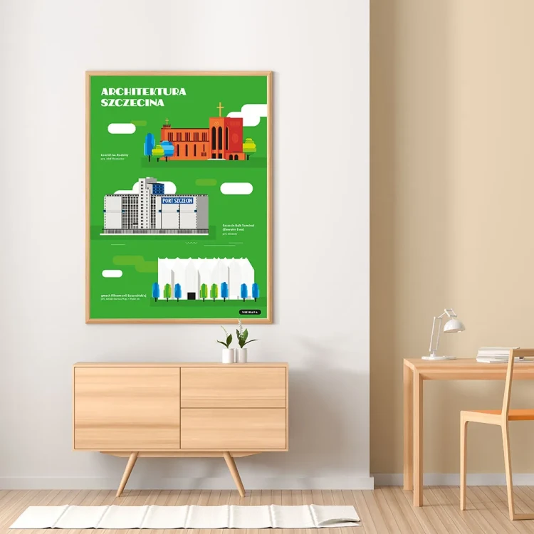 Plakat Architektura Szczecina mockup