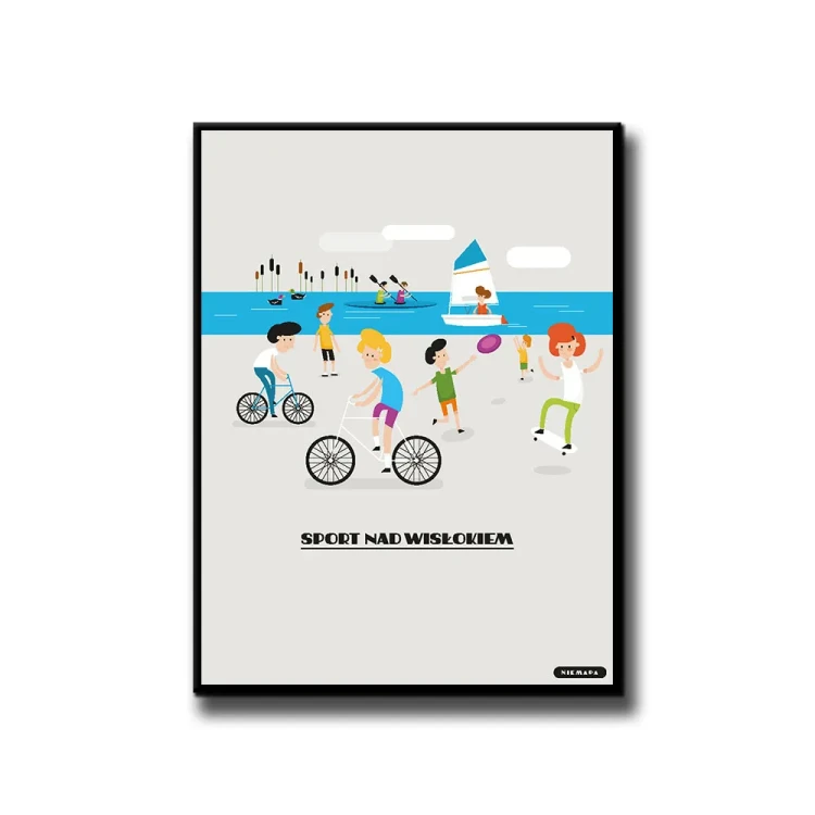 Plakat Sport nad Wisłokiem białe tło