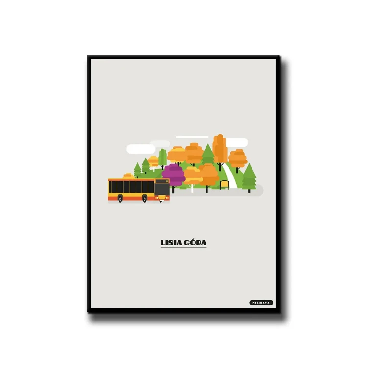 Plakat Lisia Gora białe tło