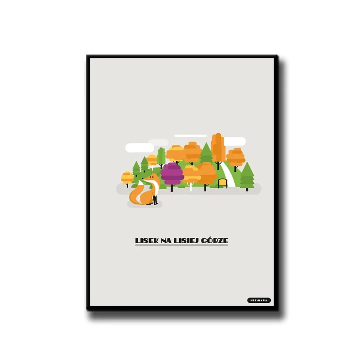 Plakat Lisek na Lisiej Górze białe tło