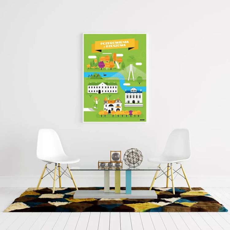 Plakat Pozdrowienia z Rzeszowa mockup