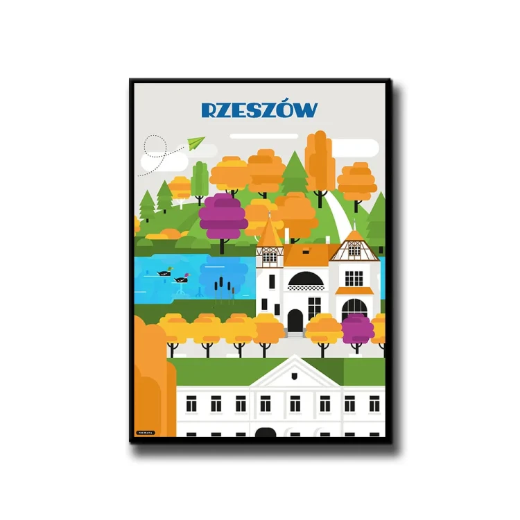 Plakat Rzeszów białe tło