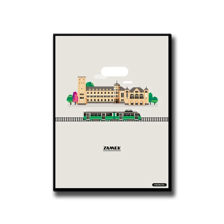 Plakat Zamek białe tło