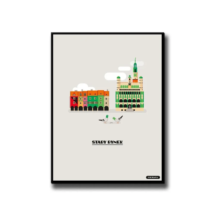 Plakat Stary Rynek białe tło