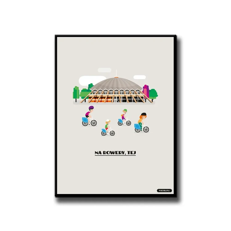 Plakat Na Rowery, Tej białe tło