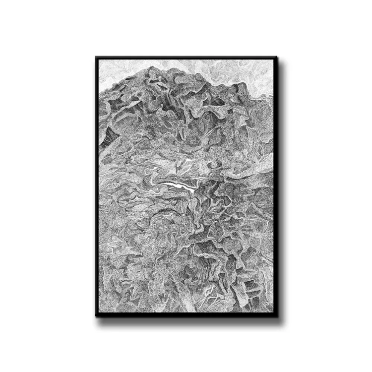 Plakat Mountains białe tło