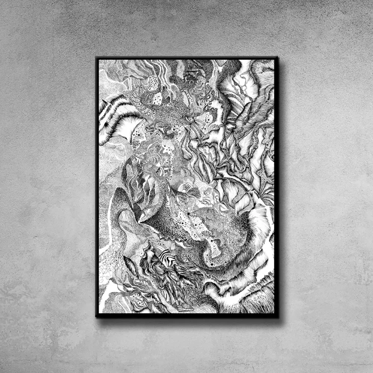 Plakat Marine Kingdom tło ściana szary beton