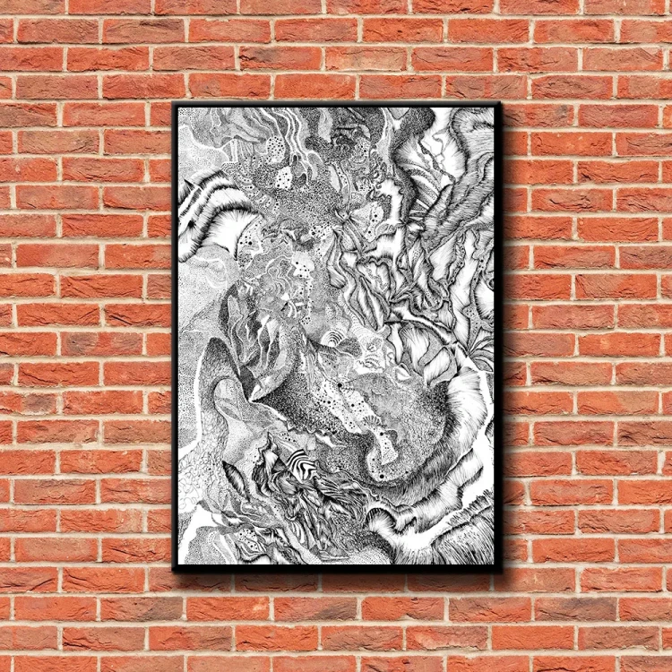 Plakat Marine Kingdom tło ściana czerwone cegły