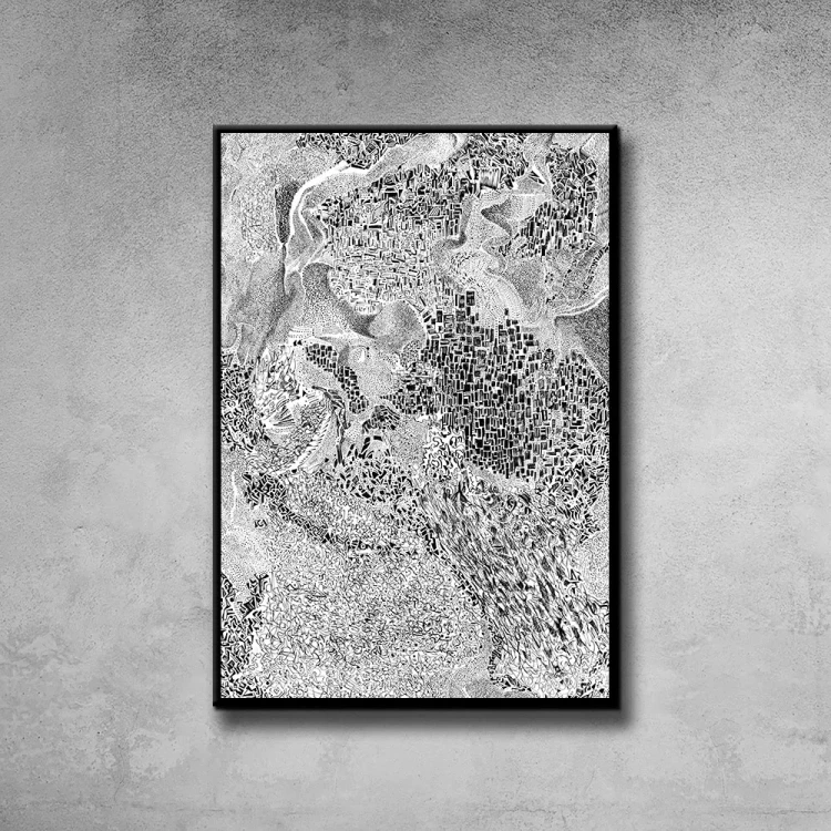 Plakat City tło ściana szary beton