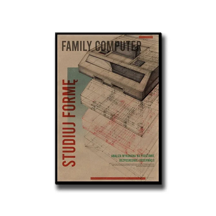 Plakat Family Computer białe tło