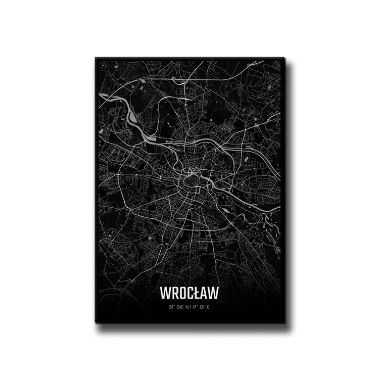 Plakat Wrocław night białe tło