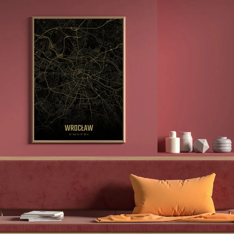 Plakat Wrocław amber night mockup