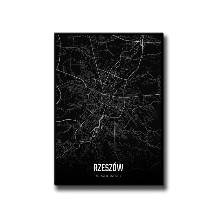 Plakat Rzeszów night białe tło