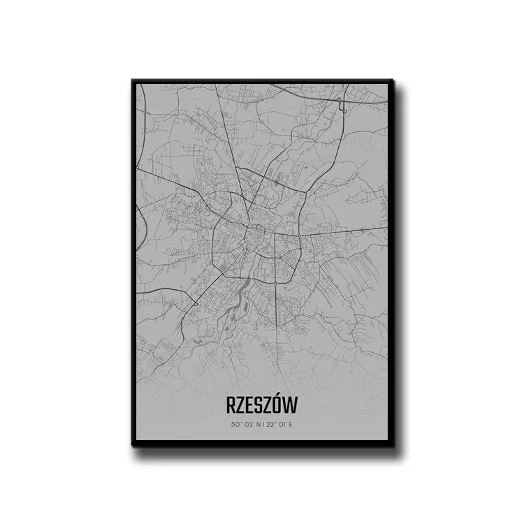 Plakat Rzeszów fog białe tło