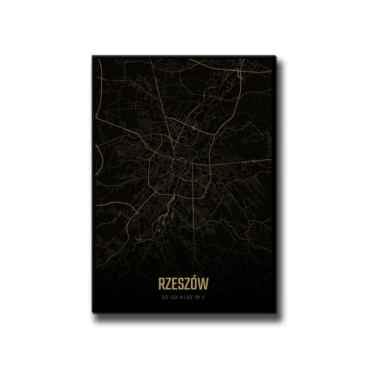 Plakat Rzeszów amber night białe tło