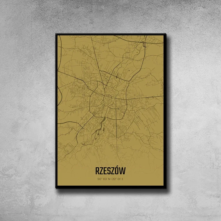 Plakat Rzeszów amber tło ściana szary beton