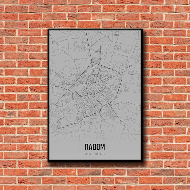 Plakat Radom fog tło ściana czerwone cegły