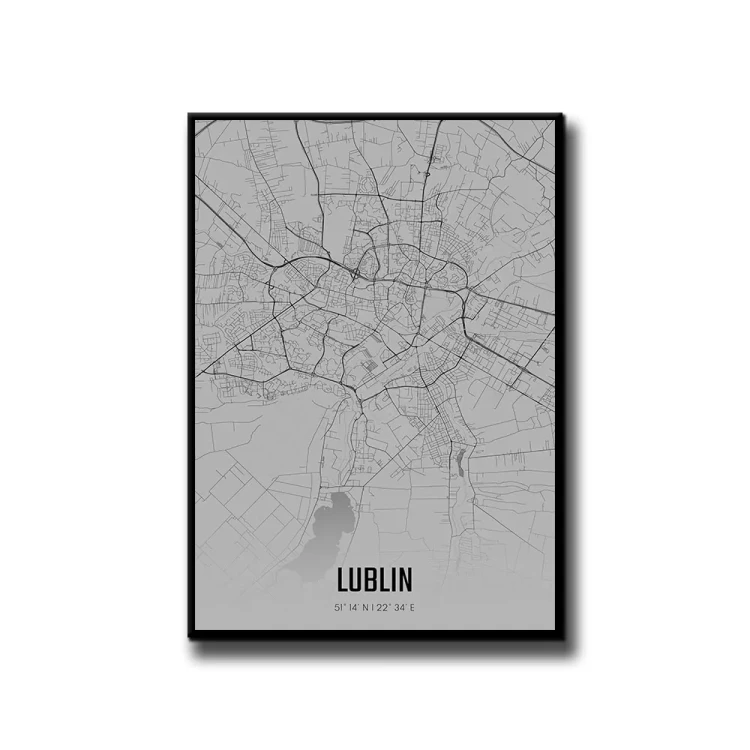 Plakat Lublin fog białe tło