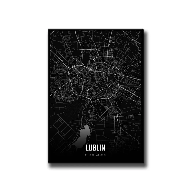 Plakat Lublin night białe tło