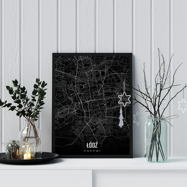 Plakat Łódź night mockup