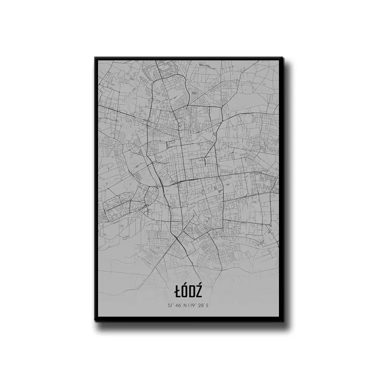 Plakat Łódź fog białe tło