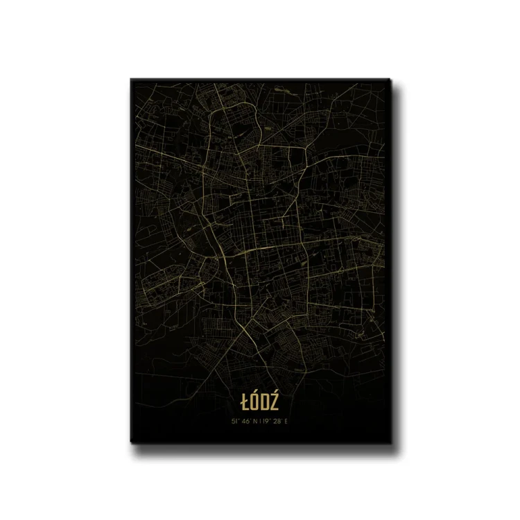 Plakat Łódź amber night białe tło