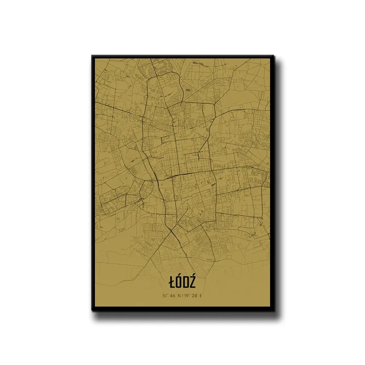 Plakat Łódź amber białe tło