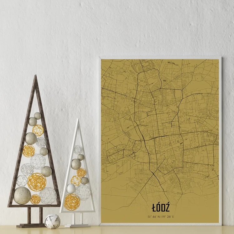 Plakat Łódź amber mockup