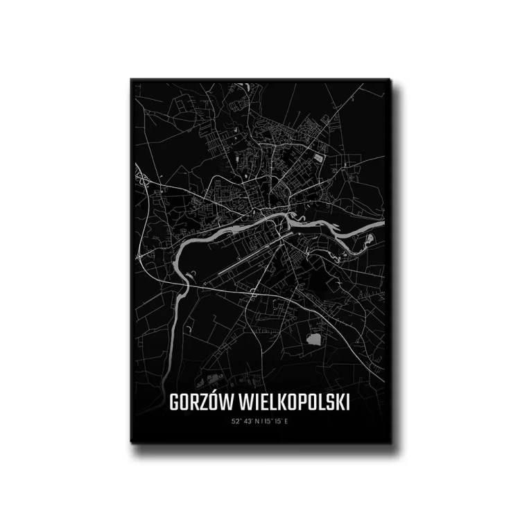 Plakat Gorzów Wielkopolski night białe tło