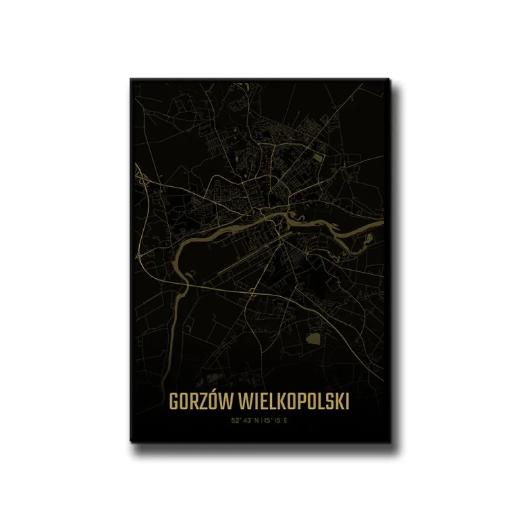 Plakat Gorzów Wielkopolski amber night białe tło
