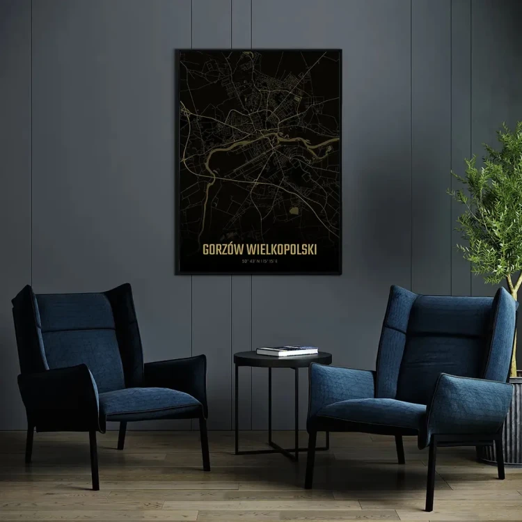 Plakat Gorzów Wielkopolski amber night mockup