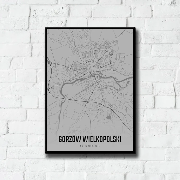 Plakat Gorzów Wielkopolski fog tło ściana białe cegły