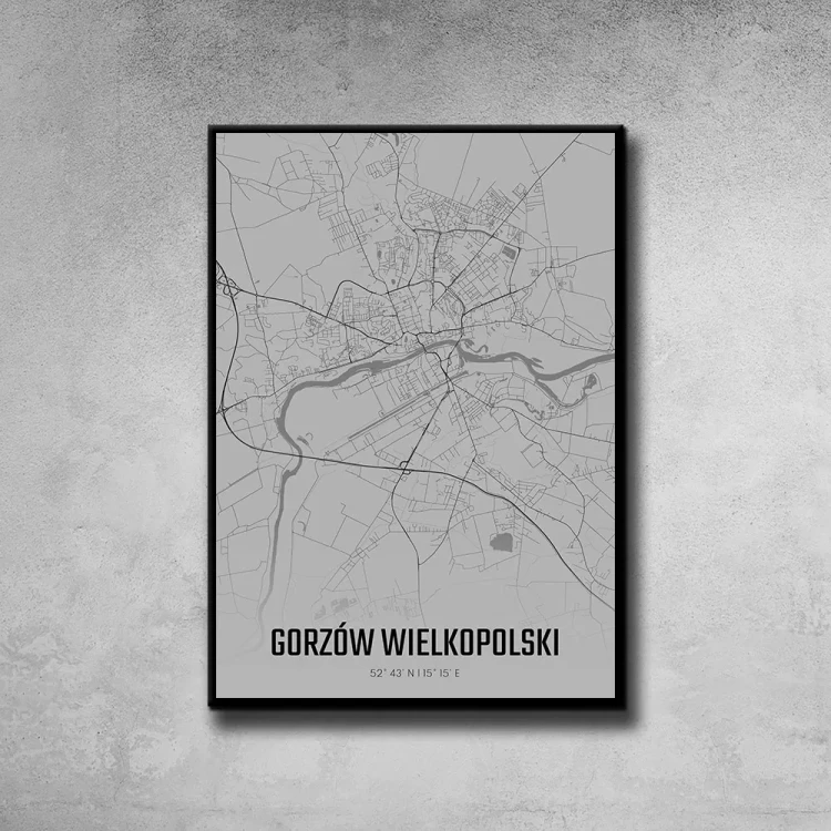 Plakat Gorzów Wielkopolski fog tło ściana szary beton