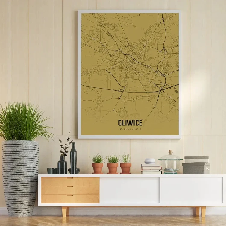 Plakat Gliwice amber mockup