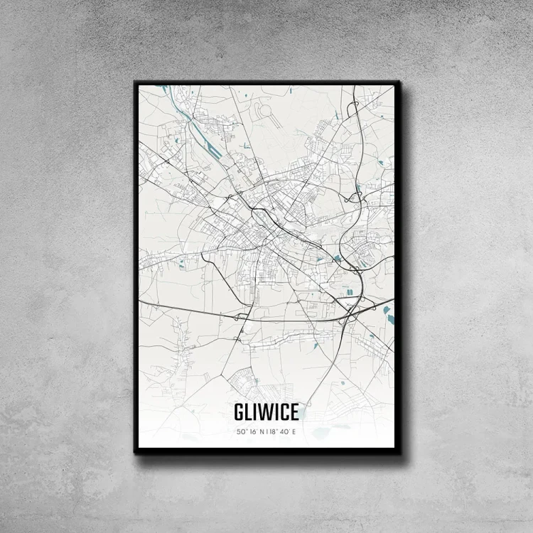 Plakat Gliwice day tło ściana szary beton