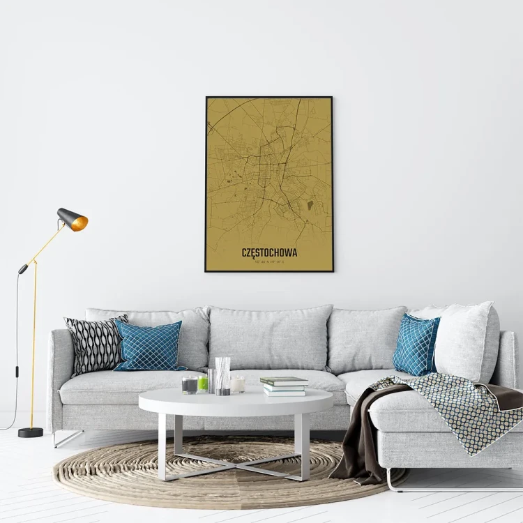 Plakat Częstochowa amber mockup