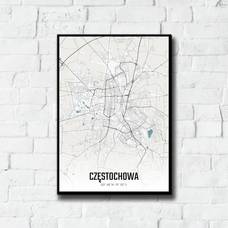 Plakat Częstochowa day tło ściana białe cegły