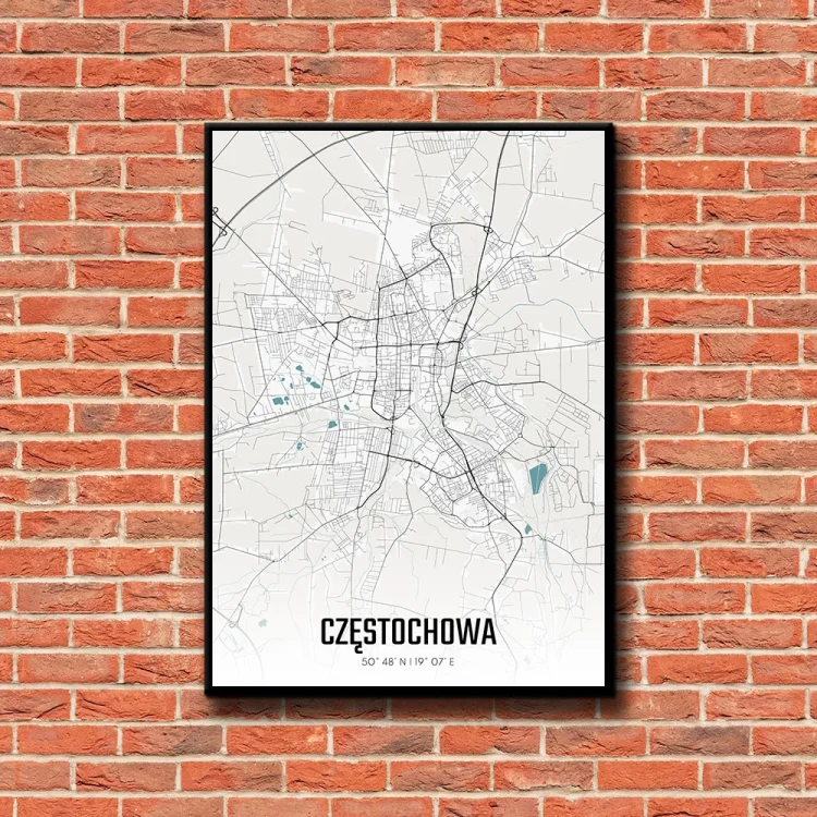 Plakat Częstochowa day tło ściana czerwone cegły