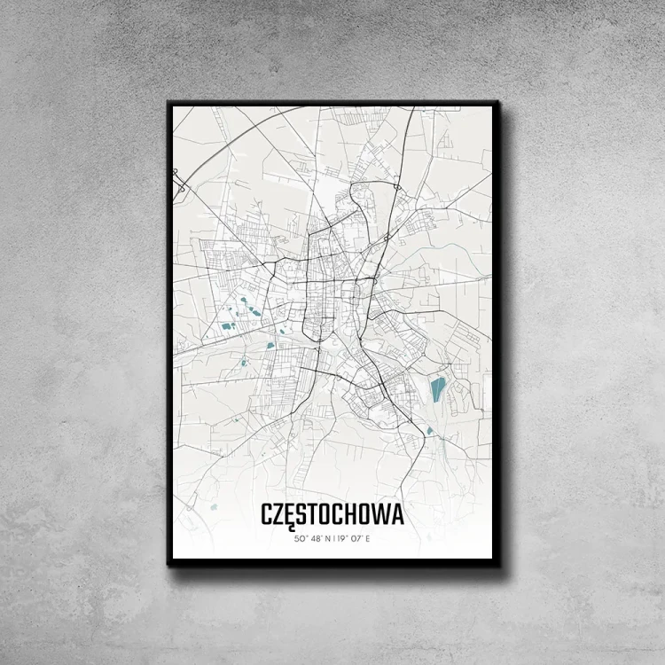 Plakat Częstochowa day tło ściana szary beton