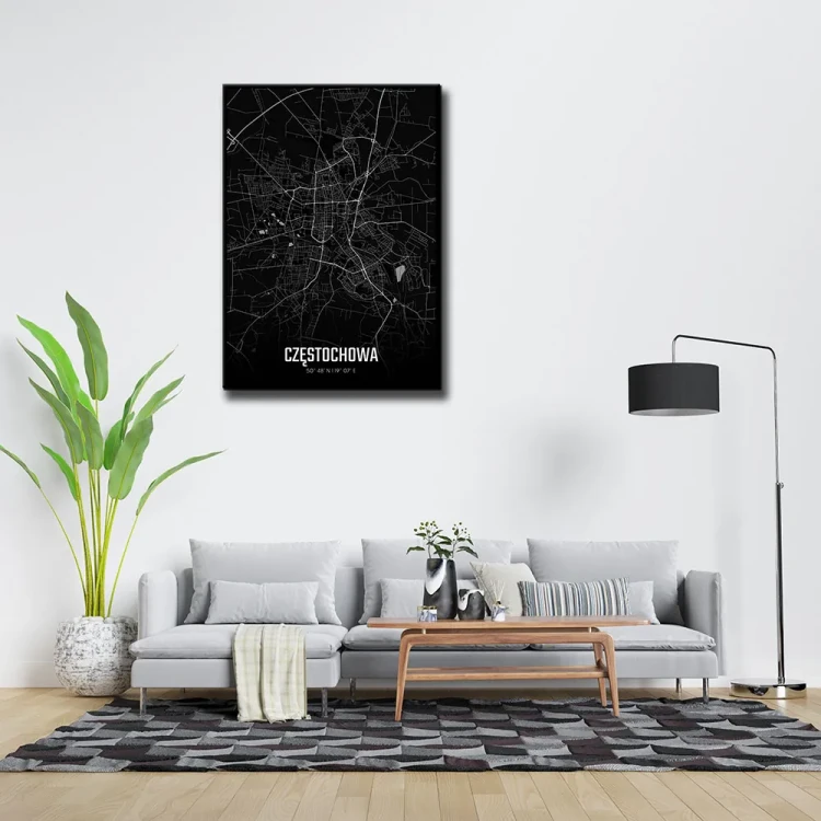 Plakat Częstochowa night mockup